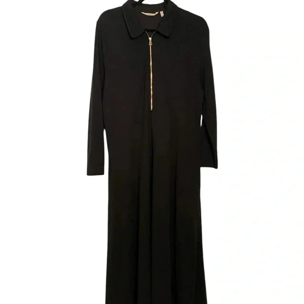 Soft Surroundings Black Maxi Dress Long Sleeve